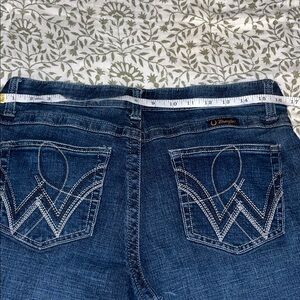 Wrangler Women's Dark Blue Bootcut Jeans with Embroidered Back Pockets